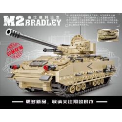 XIANG JUN XJ-809E 809E XJ809E non  XE TĂNG BRADLEY bộ đồ chơi xếp lắp ráp ghép mô hình Military Army M2 BRADLEY Quân Sự Bộ Đội 1350 khối