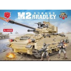 XIANG JUN XJ-809E 809E XJ809E non  XE TĂNG BRADLEY bộ đồ chơi xếp lắp ráp ghép mô hình Military Army M2 BRADLEY Quân Sự Bộ Đội 1350 khối