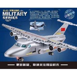 XIANG JUN XJ-850F 850F XJ850F non  MÁY BAY VẬN TẢI QUÂN SỰ Y-20 bộ đồ chơi xếp lắp ráp ghép mô hình Military Army Quân Sự Bộ Đội 251 khối