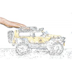 XIAOMI MITU MI ONEBOT OBJEP92AIQI 92AIQI non  XE JEEP THÁM HIỂM ĐỊA HÌNH bộ đồ chơi xếp lắp ráp ghép mô hình  Kỹ Thuật Công Nghệ Cao Mô Hình Phương Tiện 1600 khối