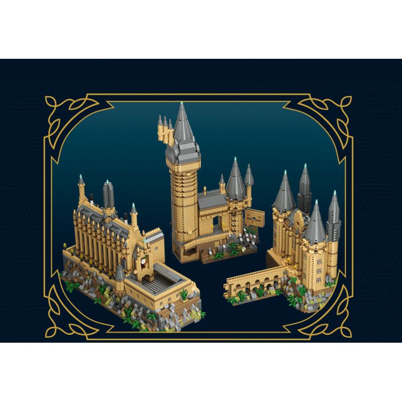 MOYU BLOCK MY92032 92032 non  LÂU ĐÀI MA THUẬT LỚN bộ đồ chơi xếp lắp ráp ghép mô hình MAGIC SCHOOL 6369 khối