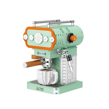 ZHEGAO 01008 non  MÁY PHA CÀ PHÊ HIỆN ĐẠI bộ đồ chơi xếp lắp ráp ghép mô hình Creator COFFEE MACHINE Sáng Tạo 640 khối