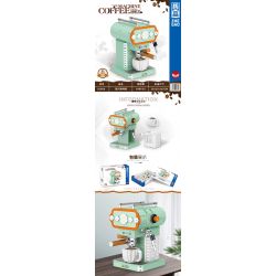 ZHEGAO 01008 non  MÁY PHA CÀ PHÊ HIỆN ĐẠI bộ đồ chơi xếp lắp ráp ghép mô hình Creator COFFEE MACHINE Sáng Tạo 640 khối