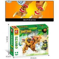 SEMBO 205017 205018 205019 205020 non  THẾ GIỚI KHỦNG LONG 4 PHONG CÁCH bộ đồ chơi xếp lắp ráp ghép mô hình DINOSAUR WORLD 654 khối