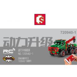 SEMBO 720940 non  XE TẢI ĐỊA HÌNH 6X6 bộ đồ chơi xếp lắp ráp ghép mô hình 6X6 ALL TERRAIN TOW TRUCK 1135 khối