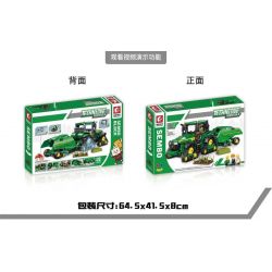 SEMBO 710950 non  TRANG TRẠI MÁY MÓC JOHN DEERE bộ đồ chơi xếp lắp ráp ghép mô hình 1404 khối