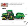 SEMBO 710950 non  TRANG TRẠI MÁY MÓC JOHN DEERE bộ đồ chơi xếp lắp ráp ghép mô hình 1404 khối