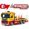 SEMBO 709800 non  XE CỨU THƯƠNG bộ đồ chơi xếp lắp ráp ghép mô hình FLATBED TRUCK 785 khối