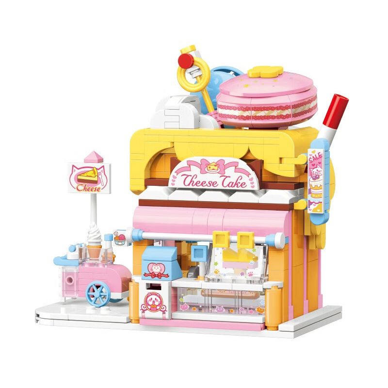 KEEPPLEY K28006 28006 non  TIỆM BÁNH CAM BÉO bộ đồ chơi xếp lắp ráp ghép mô hình LOVELY STREET CHEESE CAKE