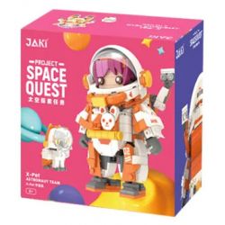 JAKI JK9108 9108 non  ĐỘI VŨ TRỤ X-PET PHI HÀNH GIA MÀU CAM CYNTHIA bộ đồ chơi xếp lắp ráp ghép mô hình SPACE QUEST X-PET ASTRONAUT TEAM