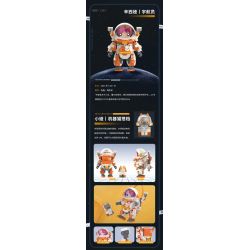 JAKI JK9108 9108 non  ĐỘI VŨ TRỤ X-PET PHI HÀNH GIA MÀU CAM CYNTHIA bộ đồ chơi xếp lắp ráp ghép mô hình SPACE QUEST X-PET ASTRONAUT TEAM