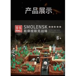 RONG LE 0701 non  CHIẾN HÀO SMOLENSK bộ đồ chơi xếp lắp ráp ghép mô hình Military Army FOR THE TRAGIC BATTLE OF SMOLENSK POSITION Quân Sự Bộ Đội 1800 khối