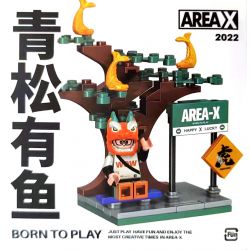 X AREA-X AX005 non  THÔNG XANH VÀ CÁ bộ đồ chơi xếp lắp ráp ghép mô hình Creator Sáng Tạo