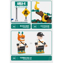 X AREA-X AX005 non  THÔNG XANH VÀ CÁ bộ đồ chơi xếp lắp ráp ghép mô hình Creator Sáng Tạo