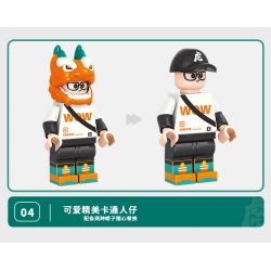 X AREA-X AX005 non  THÔNG XANH VÀ CÁ bộ đồ chơi xếp lắp ráp ghép mô hình Creator Sáng Tạo