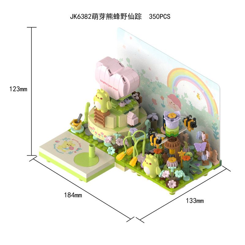 JAKI JK6382 6382 non  VỪA CHỚM NỞ BUMBLEBEE WILD WIZARD bộ đồ chơi xếp lắp ráp ghép mô hình 354 khối