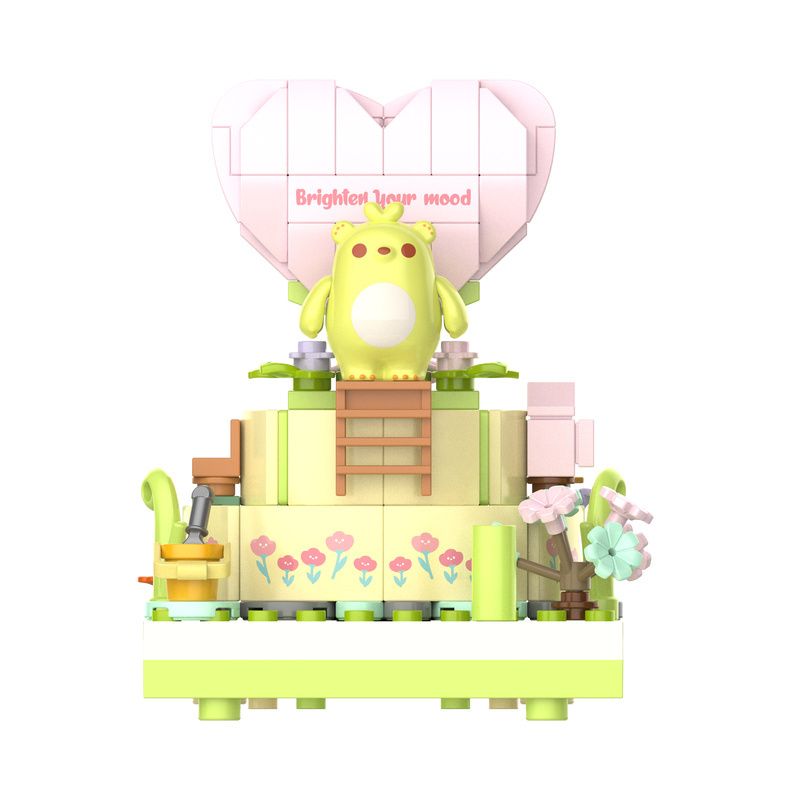 JAKI JK6381 6381 non  BUDDING BEAR BEAT CHO BẠN bộ đồ chơi xếp lắp ráp ghép mô hình 215 khối