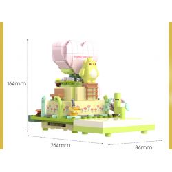 JAKI JK6381 6381 non  BUDDING BEAR BEAT CHO BẠN bộ đồ chơi xếp lắp ráp ghép mô hình 215 khối