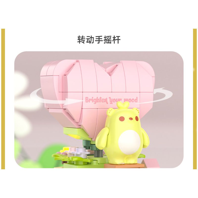 JAKI JK6381 6381 non  BUDDING BEAR BEAT CHO BẠN bộ đồ chơi xếp lắp ráp ghép mô hình 215 khối