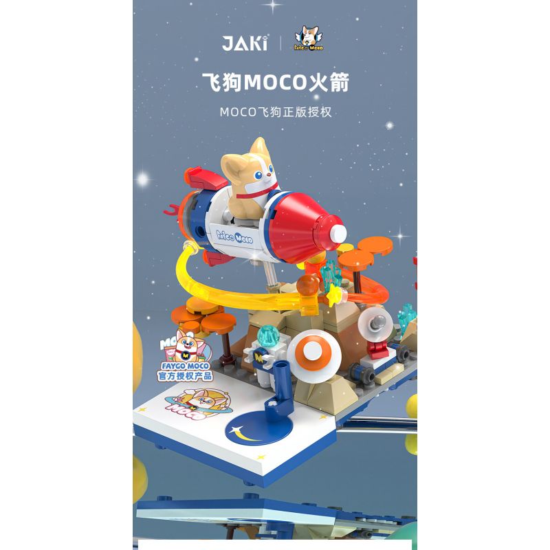 JAKI JK6391 6391 non  CHÓ BAY TÊN LỬA MOCO bộ đồ chơi xếp lắp ráp ghép mô hình 155 khối