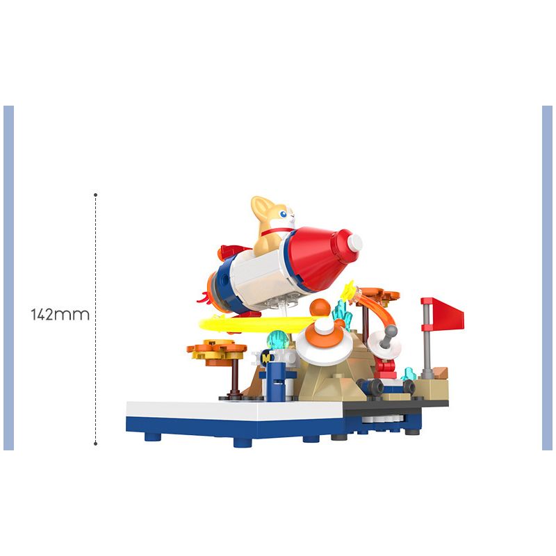 JAKI JK6391 6391 non  CHÓ BAY TÊN LỬA MOCO bộ đồ chơi xếp lắp ráp ghép mô hình 155 khối