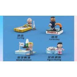 LINOOS LN8055 8055 non  HỘP MÙ SNOOPY 8 KIỂU bộ đồ chơi xếp lắp ráp ghép mô hình Movie & Game Phim Và Trò Chơi