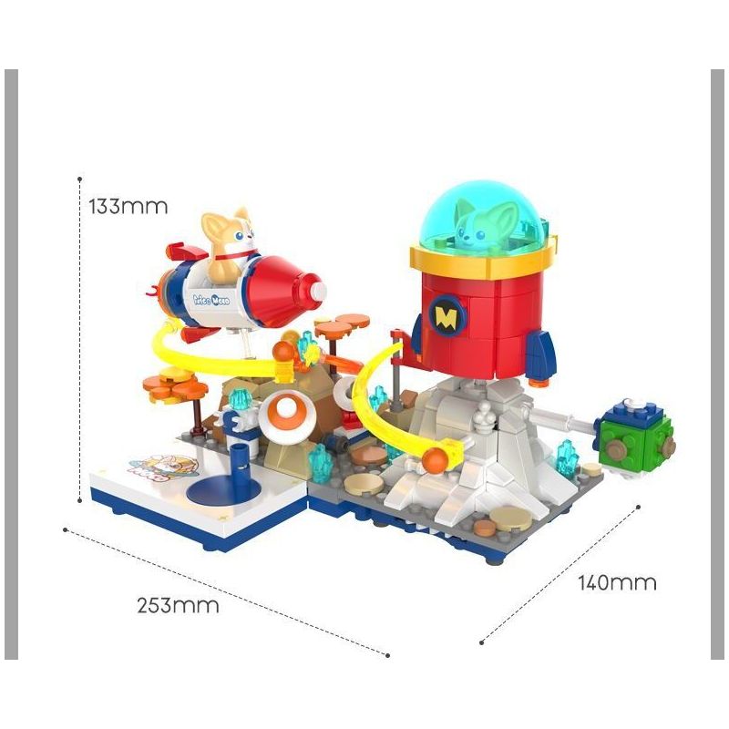 JAKI JK6392 6392 non  CHÚ CHÓ BAY MOCO CHU DU KHẮP VŨ TRỤ bộ đồ chơi xếp lắp ráp ghép mô hình 361 khối