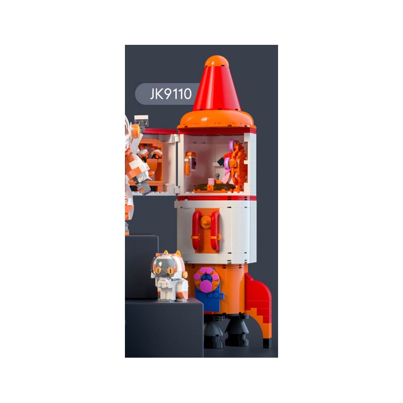 JAKI JK9110 9110 non  TÊN LỬA ĐỎ bộ đồ chơi xếp lắp ráp ghép mô hình
