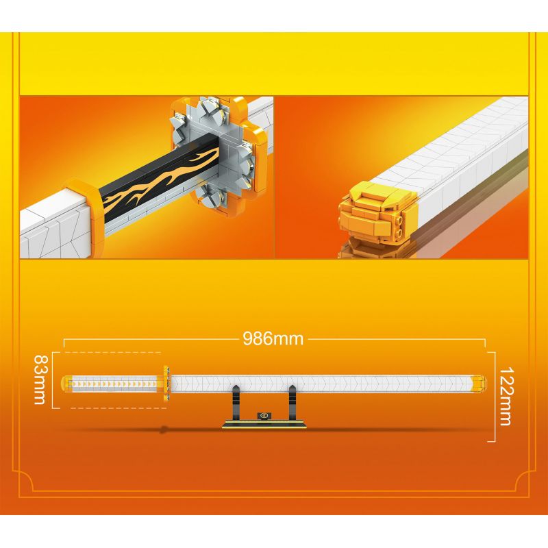 DK 1506 WE GAME COMING 66012 non  VỢ TÔI CON DAO BÁNH XE MẶT TRỜI ZENITSU bộ đồ chơi xếp lắp ráp ghép mô hình Kimetsu No Yaiba Thanh Gươm Diệt Quỷ 956 khối