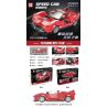 JAKI JK9018 9018 JIAPIN TIANDI JP2133 2133 non  FERRARI FXX K LÙI XE tỷ lệ 1:25 bộ đồ chơi xếp lắp ráp ghép mô hình 239 khối