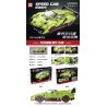 JIAPIN TIANDI JP2136 2136 non  KÉO LÙI XE LAMBORGHINI bộ đồ chơi xếp lắp ráp ghép mô hình 270 khối