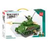 MINGDI 9033 non  XE TĂNG HẠNG TRUNG SHERMAN bộ đồ chơi xếp lắp ráp ghép mô hình World War Ii M4 SHERMAN MEDIUM TANK Chiến Tranh Thế Giới Thứ 2 538 khối