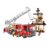 Enlighten 12024 Qman 12024 non  XE CỨU HỎA LEO NÚI ĐA CHỨC NĂNG bộ đồ chơi xếp lắp ráp ghép mô hình Minecity Thành Phố Mỏ 686 khối