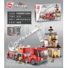 Enlighten 12024 Qman 12024 non  XE CỨU HỎA LEO NÚI ĐA CHỨC NĂNG bộ đồ chơi xếp lắp ráp ghép mô hình Minecity Thành Phố Mỏ 686 khối