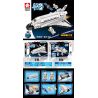 LEYI 88022 non  KHÁM PHÁ TÀU CON THOI bộ đồ chơi xếp lắp ráp ghép mô hình City Thành Phố 438 khối