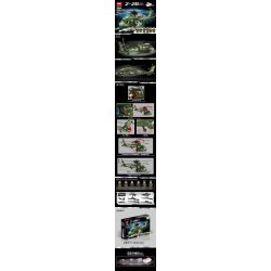 LWCK 90048 non  TRỰC THĂNG CHIẾN THUẬT CHUNG Z-20 bộ đồ chơi xếp lắp ráp ghép mô hình Z-20 ATTACK HELICOPTER 2316 khối