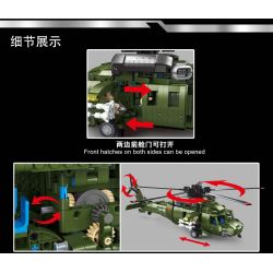 LWCK 90048 non  TRỰC THĂNG CHIẾN THUẬT CHUNG Z-20 bộ đồ chơi xếp lắp ráp ghép mô hình Z-20 ATTACK HELICOPTER 2316 khối