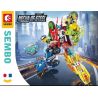 SEMBO 103321 103322 103323 103320 non  GIÁP THÉP KẾT HỢP GALE KNIGHT 4 bộ đồ chơi xếp lắp ráp ghép mô hình MECHA OF STEEL 669 khối