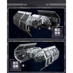 JIESTAR 67109 non  MÁY BAY NÉM BOM TITAN bộ đồ chơi xếp lắp ráp ghép mô hình Star Wars TIE BOMBER Chiến Tranh Giữa Các Vì Sao 1010 khối