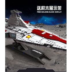 JIESTAR 67106 non  VENATO - TÀU TUẦN DƯƠNG TẤN CÔNG LỚP REPUBLIC bộ đồ chơi xếp lắp ráp ghép mô hình Star Wars VENATOR Chiến Tranh Giữa Các Vì Sao 960 khối