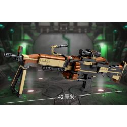 WOMA C0169 0169 non  SƠN NGỤY TRANG SÚNG MÁY TỰ ĐỘNG M249 TỔ HỢP bộ đồ chơi xếp lắp ráp ghép mô hình LORD OF WAR 718 khối