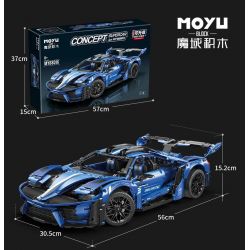 MOYU BLOCK MY88016 88016 non  SIÊU XE LE GT 1:8 tỷ lệ 1:8 bộ đồ chơi xếp lắp ráp ghép mô hình  CONCEPT SUPERCAR Kỹ Thuật Công Nghệ Cao Mô Hình Phương Tiện 3624 khối