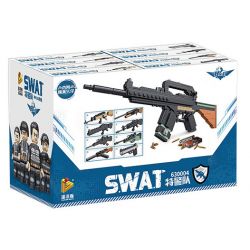 PanlosBrick 630004 Panlos Brick 630004 non  ĐỘI SWAT SÚNG TRƯỜNG M416 KẾT HỢP 8 bộ đồ chơi xếp lắp ráp ghép mô hình Military Army Quân Sự Bộ Đội 346 khối