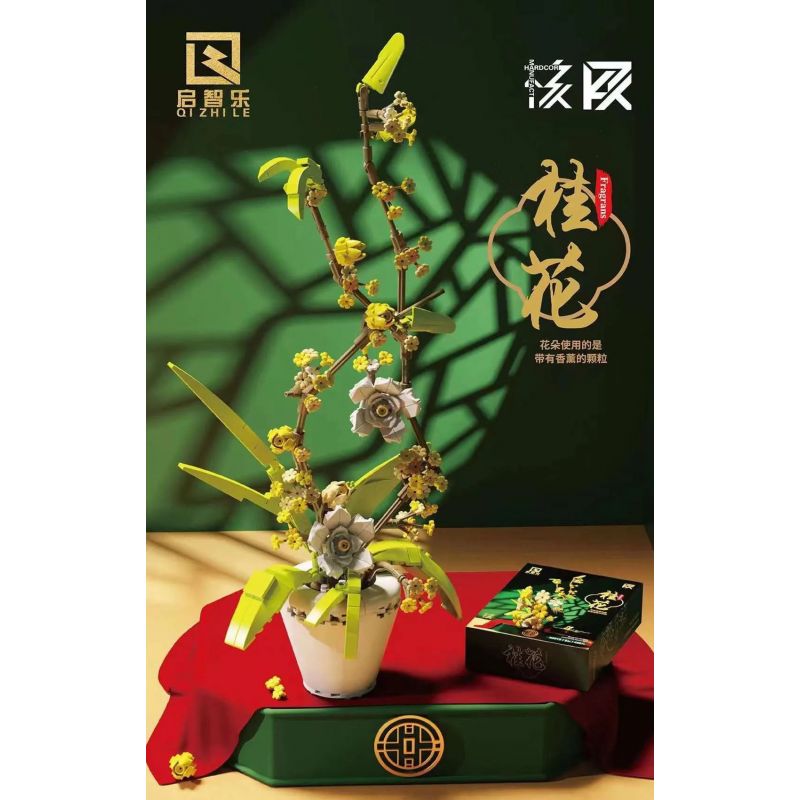 QIZHILE 92010 non  HOA MỘC TÊ bộ đồ chơi xếp lắp ráp ghép mô hình Creator FRAGRANS Sáng Tạo 430 khối