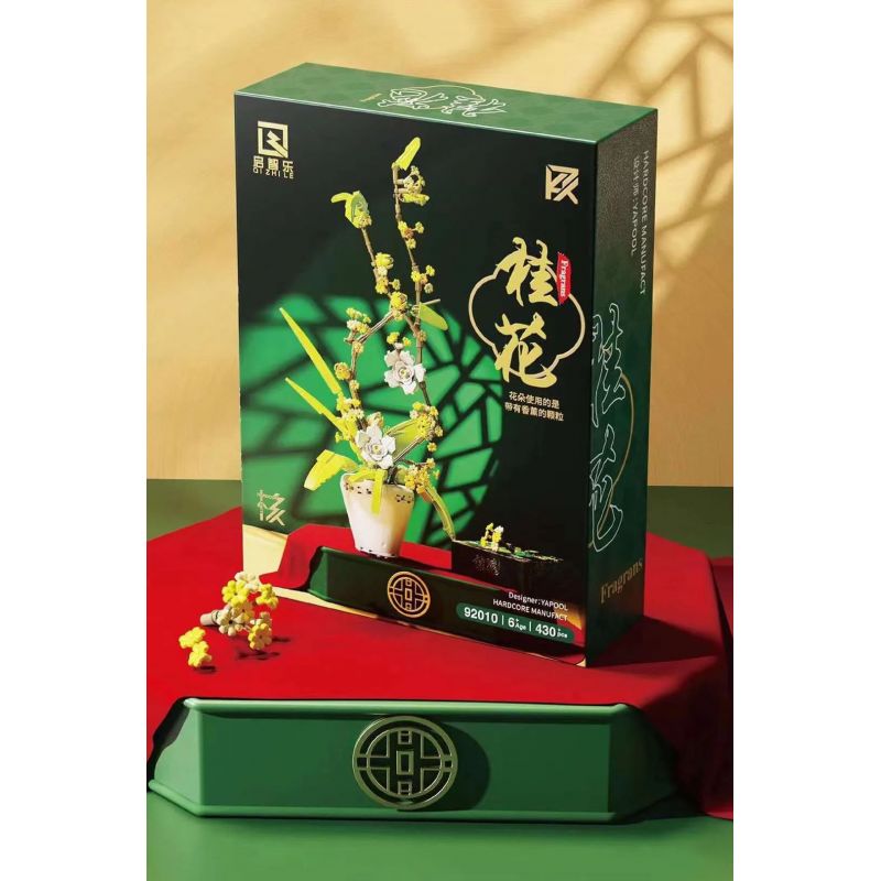 QIZHILE 92010 non  HOA MỘC TÊ bộ đồ chơi xếp lắp ráp ghép mô hình Creator FRAGRANS Sáng Tạo 430 khối