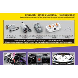 SEMBO 701945 non  TÍCH LŨY VŨ KHÍ VÀ TRANG BỊ LAMBORGHINI tỷ lệ 1:14 bộ đồ chơi xếp lắp ráp ghép mô hình  TECHNIAUE EXUISITE MODEL Kỹ Thuật Công Nghệ Cao Mô Hình Phương Tiện 1337 khối