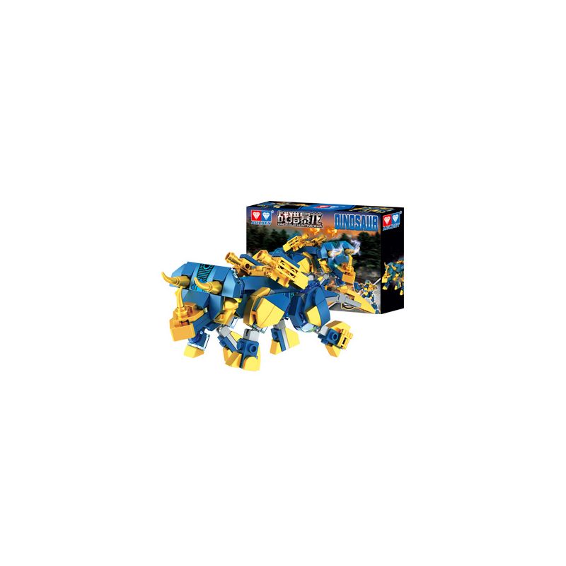 WISE BLOCK HA389704-A 389704-A non Lego TRICERATOPS XUNG bộ đồ chơi xếp lắp ráp ghép mô hình DINOSAUR 168 khối