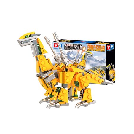 WISE BLOCK HA389702-A 389702-A non  CHIẾN TRANH SĂN TYRANNOSAURUS BRACHIOSAURUS BỌC THÉP HẠNG NẶNG bộ đồ chơi xếp lắp ráp ghép mô hình DINOSAUR 167 khối