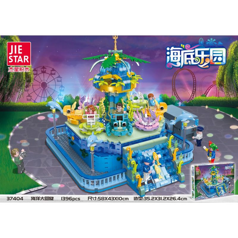 JIESTAR 37404 non  ĐẠI DƯƠNG SLALOM bộ đồ chơi xếp lắp ráp ghép mô hình 1396 khối