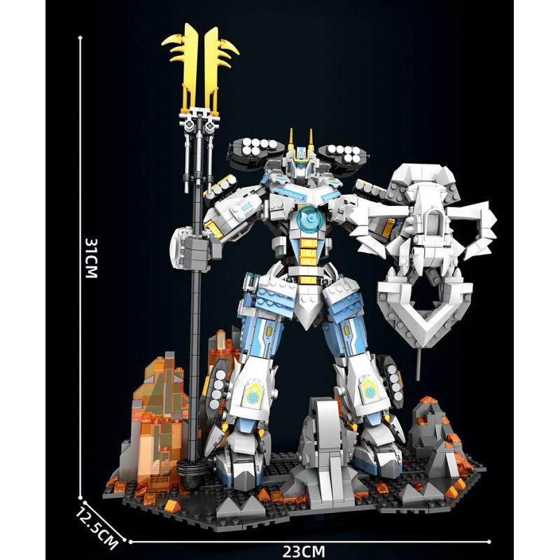 JUHANG TECHNOLOGY 670 non  CHIẾN BINH TITAN MECH bộ đồ chơi xếp lắp ráp ghép mô hình SAMURAI MECHA 1588 khối JUHANG TECHNOLOGY 670 non  CHIẾN BINH TITAN MECH bộ đồ chơi xếp lắp ráp ghép mô hình SAMURAI MECHA 1588 khối